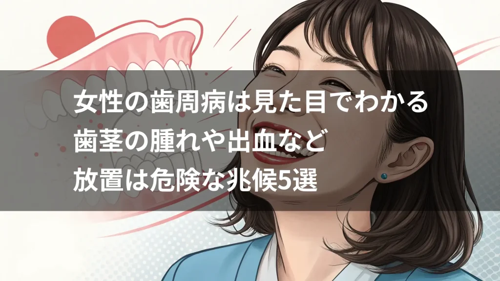 歯周病は見た目でわかる｜歯茎の腫れや出血など放置は危険な兆候5選