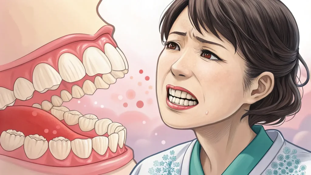 見た目で歯周病がわかって困っている女性